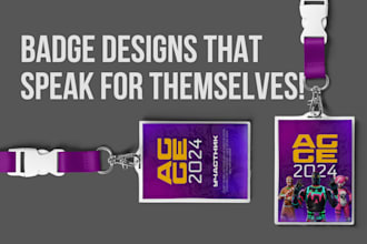 design professional badges and stationery for your event
