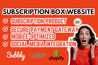 do shopify subscription website subbly and subscription box website cratejoy box