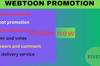 organically promote your webtoon, tapas and manga, webnovel