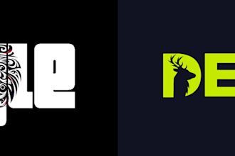 design professional lettermark, wordmark, typography, text, letter or font logo