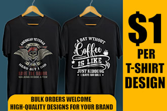 create bulk custom and trendy tshirt designs for your brand