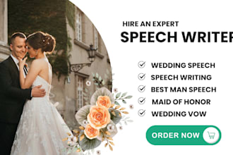 write a heartfelt wedding speech and best man speech