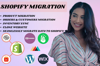 migrate canva, bigcommerce, squarespace, wix, weebly, wordpress to shopify store