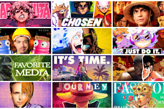 design creative and high quality anime thumbnails