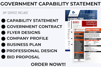 design effective and winning capability statement for government contract
