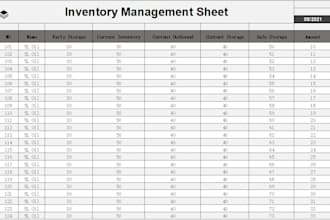 create a basic inventory list in excel or google sheets