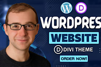 create a responsive wordpress website with divi theme, divi builder or elementor