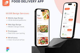 do awesome mobile app ui ux design, figma ui ux  design