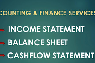 prepare financial statements, profit and loss, balance sheet, cash flow
