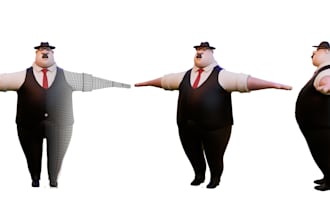 create 3d character and props model for your project