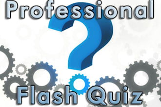 create you a professional flash QUIZ with 10 questions in any size