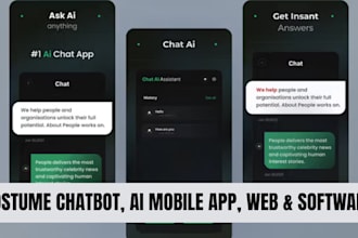 develop ai chatgpt mobile app or website ai saas app ai chatbot ai software