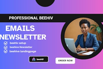 set up your complete beehiiv newsletter  landing page and manage your beehiiv