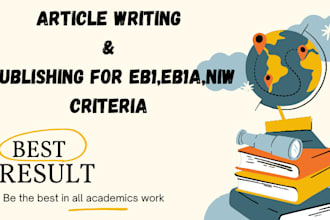 write and publish article for eb1 eb1a niw criteria