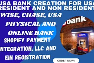 create USA bank for resident and non resident, USA physical address and proof