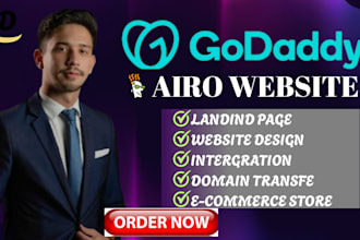 godaddy airo website redesign godaddy website design ionos website landing page