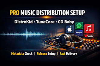 pro music distribution release setup distrokid, tunecore, cd baby