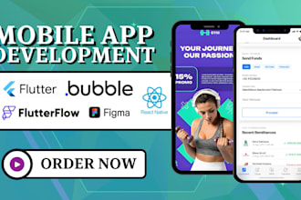 build flutter mobile app flutterflow android app develop bubble ios android app