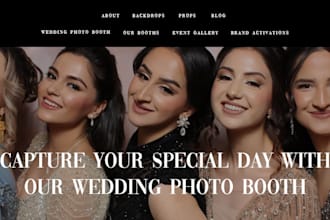 photo booth website, party rental, online booking