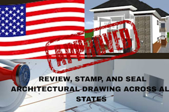 do architectural drawing, stamp review, electrical drawing, structural drawing