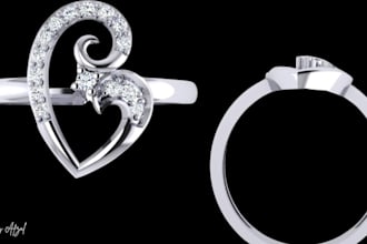 create any type of 3d cad jewelry design and render it