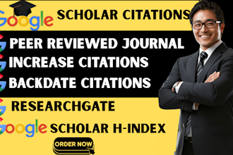 increase google scholar citations, backdated citations, journals, researchgate