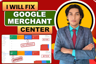 fix google merchant center suspension, misrepresentation and product feed issues