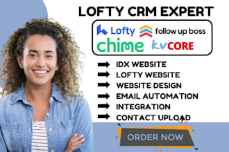 setup lofty crm lofty website, lofty smart plan boldtrail follow up boss