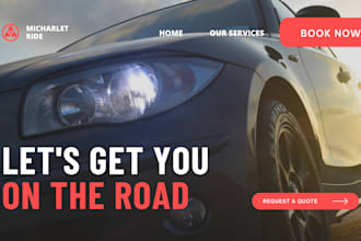design, redesign car rental, limousine, chauffeur, taxi booking website