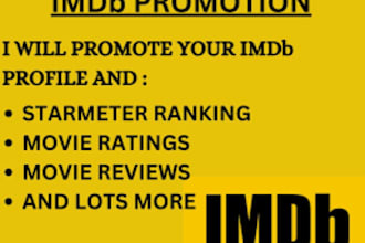 promote your imdb profile and improve starmeter rank