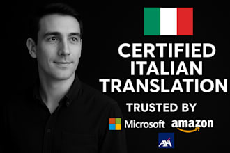 perform certified italian translation voiceover dubbing with agency quality