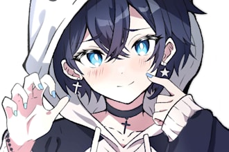 create anime artworks, pfp, fan art, chibi art and more