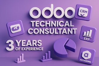 be your odoo technical consultant crm erp accounting inventory