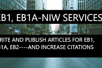 write and publish research articles for eb1, eb1a and backdate citations