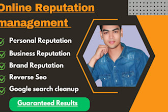 do expert online reputation management, reverse SEO to push down negative link