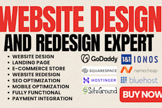design hostinger website, bluehost website, siteground, namecheap, godaddy airo