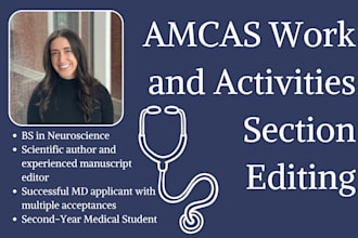 revise your amcas work and activities section