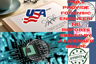 forensic engineering reports signed by a licensed USA pe for city approval