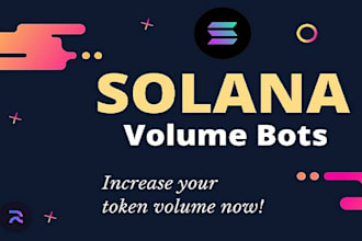 develop solana volume bot, crypto arbitrage bot, solana holder bot, trading bot