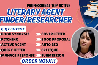 pitch your manuscript with a query letter, synopsis and literary agent list