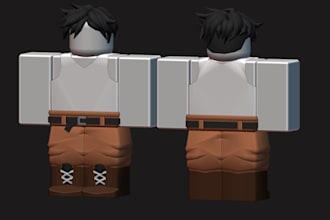 design a stylized ugc roblox hair and ugc roblox accessories