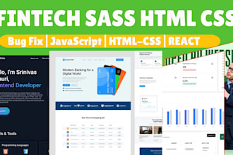 fintech saas towing blockchain web app using html css javascript responsive web