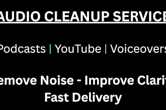clean up and enhance your audio for podcasts or videos