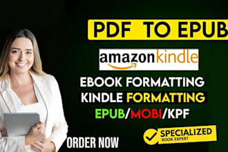 convert pdf word indesign to epub kindle kdp mobi ebook formatting conversion