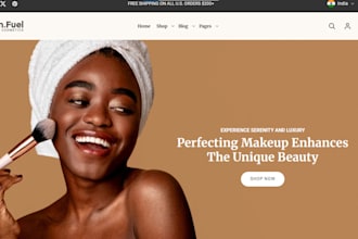 design skincare shopify store cosmetics website skincare website droshipping