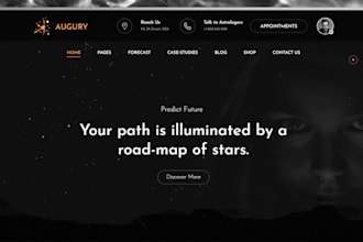design dynamic astrology website spiritual website tarot reading website