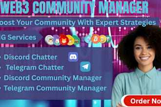 be your web3 community manager for discord and telegram