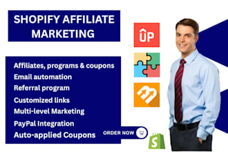 setup shopify affiliate marketing website uppromote goaffpro bixgrow referrly