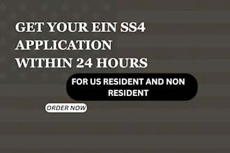 fill your ein ss4 application form for your US business,llc