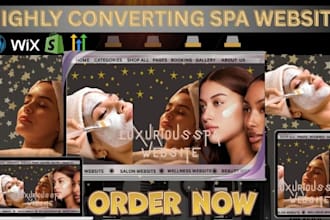 design medical spa shopify wellness hair salon store skincare beauty spa website